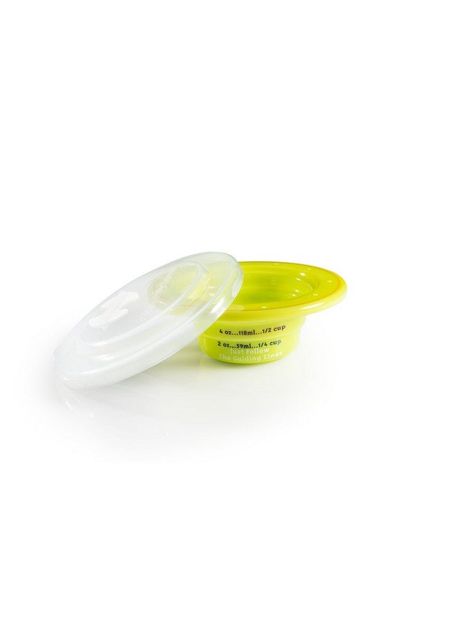 Precise Portions 6-oz Plastic Bowls with Lids | Made of BPA Free Recyclable Plastic | Nutrition Bowls for Infants, Toddlers, and Children | Kids Show 'N Tell Nutrition Guide | Pack of 4 - Image 1