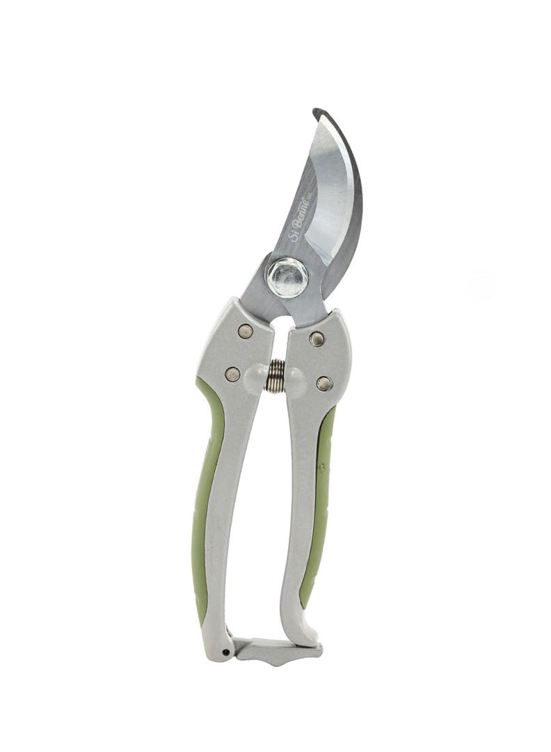 Si Bonne 7 Inch Deluxe Garden Pruning Shears, Sharp Stainless Steel Stem Pruner with Ergonomic Grip for Cutting Flowers, Herbs, Plants and Small Branches, Green - Image 1