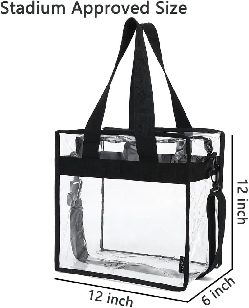 FlowFly Insulated Lunch Cooler Bag - Tote Bag Organizer for Women/Men, Clear#Black - Image 2