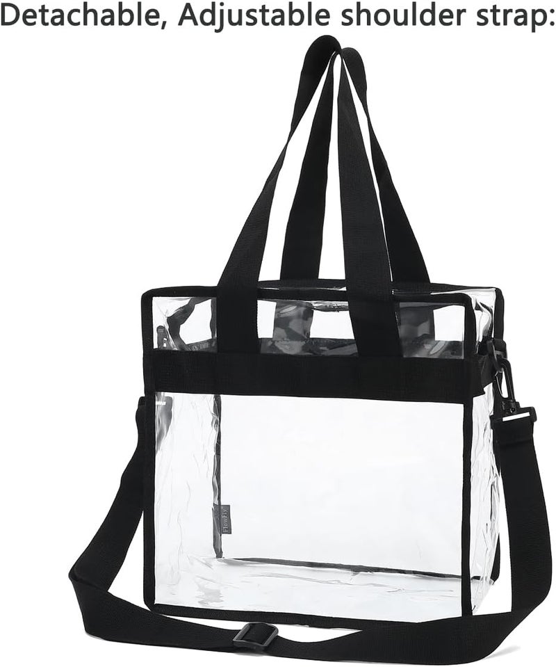 FlowFly Insulated Lunch Cooler Bag - Tote Bag Organizer for Women/Men, Clear#Black - Image 4