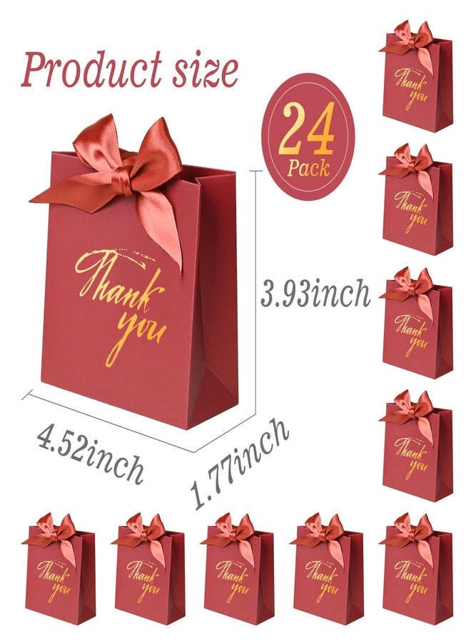 DECHISY 24Pack Thank You Gift Bags (Red) - Image 3