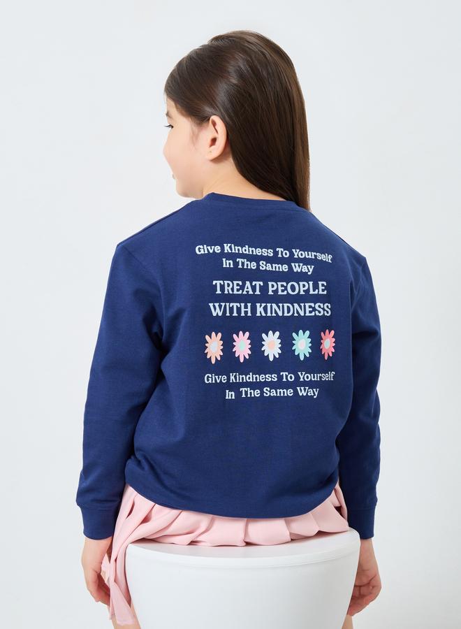 Styli Girls Kindness Graphic Print Sweatshirt - Image 1