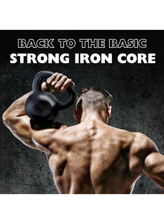 Yes4All Kettlebell Weights Cast Iron/Kettlebells Powder Coated Strength Training Home Gym Full Body Exercises - Image 5