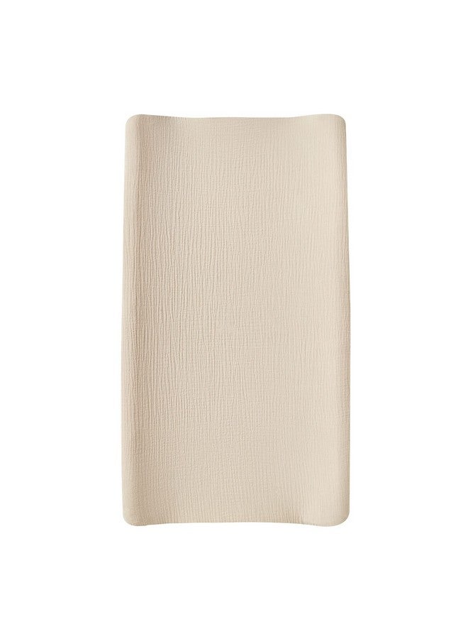 DONOMILO Muslin Changing Pad Cover,Ultra Soft Breathable Diaper Changing Table Cover for Baby Boys Girls,Neutral Fitted Changing Pad Sheets - Image 1