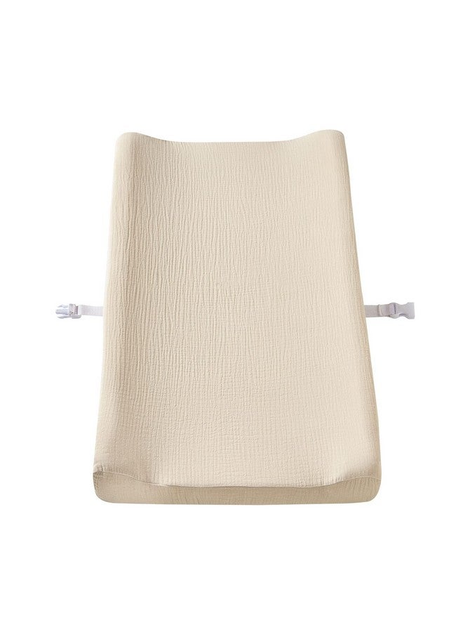 DONOMILO Muslin Changing Pad Cover,Ultra Soft Breathable Diaper Changing Table Cover for Baby Boys Girls,Neutral Fitted Changing Pad Sheets - Image 3