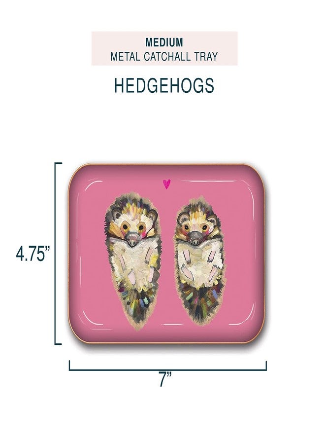 Studio Oh! Medium Metal Catchall Tray by Studio Oh! - Eli Halpin Hedgehogs - 7" x 4.75" - Dish Tray with Unique Full-Color Artwork - Holds Jewelry, Change, Paperclips & Trinkets - Image 2