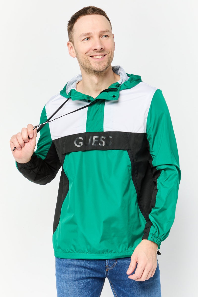 GUESS Men Brand Logo Windbreaker Jacket, Multicolor  - Image 1