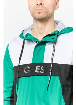 GUESS Men Brand Logo Windbreaker Jacket, Multicolor  - Image 3