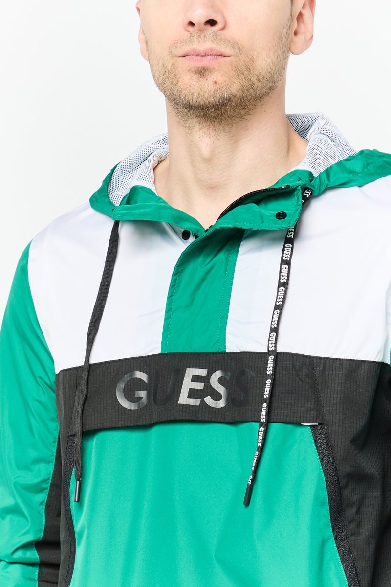 GUESS Men Brand Logo Windbreaker Jacket, Multicolor  - Image 3