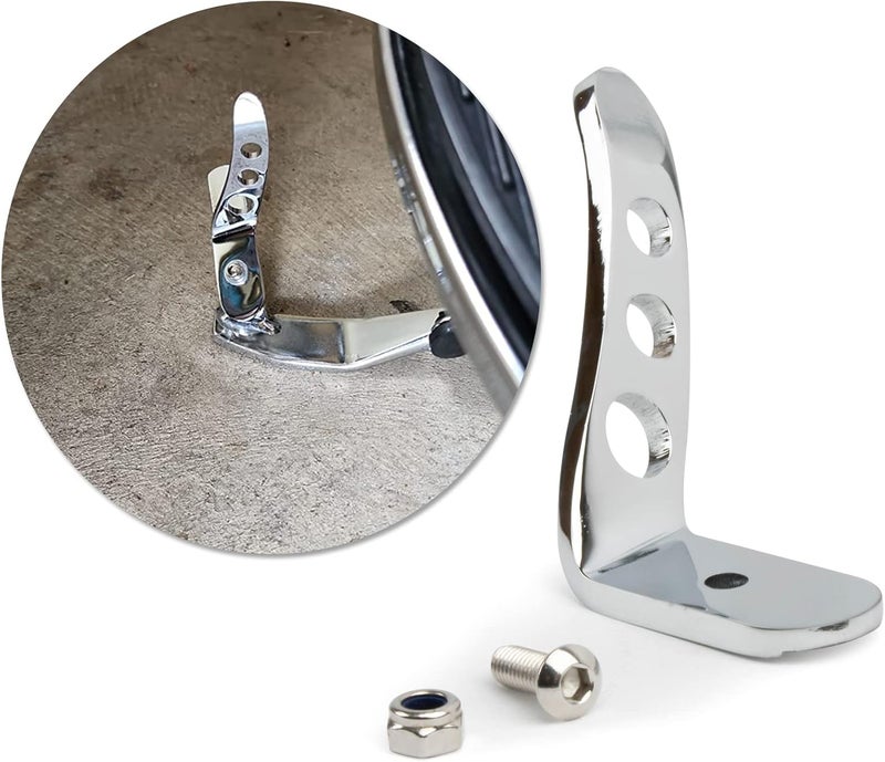 PSLER Kickstands Side Stand Assist Tool for Touring Motorcycles 1991-2021, Chrome - Image 1