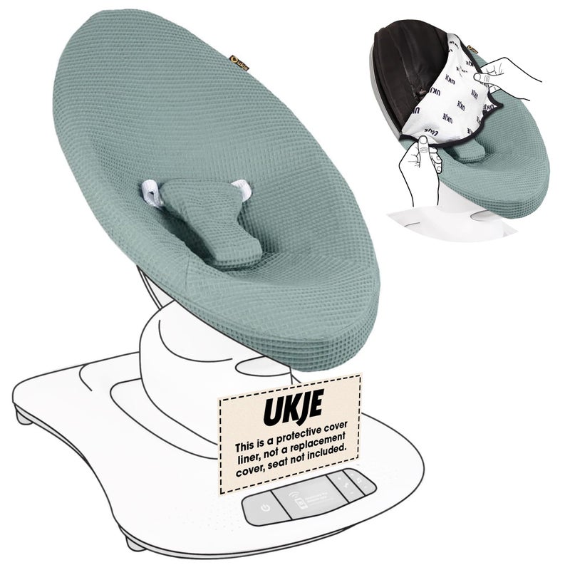UKJE Liner Baby Rocker Cover, Compatible with 4moms MamaRoo 4 Old Model Before 2022, Baby Swing Cover, Bouncer Cover, Cover Swing Bouncer, Jade - Image 1