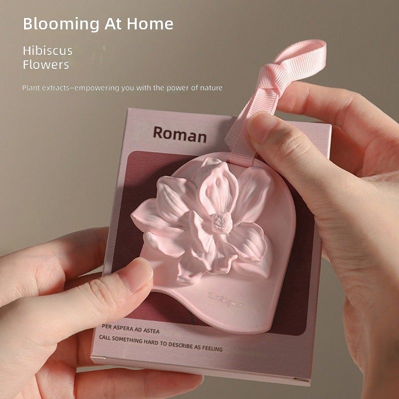 Begonia Scented Hanging Plaster Aroma Stone for Wardrobe & Bedroom - Solid Perfume Air Freshener, Flower Diffuser Stone - Image 2