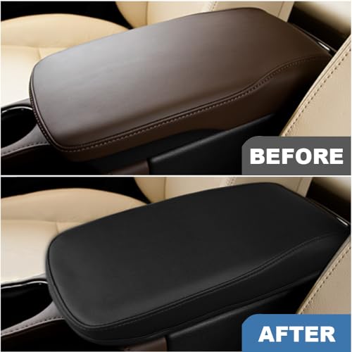 DEYTOP Armrest Cover for Toyota Avalon 2013-2018 Accessories Center Console Cover for Toyota Avalon 2013 2018 Accessories Armrest Pad (Black) - Image 2