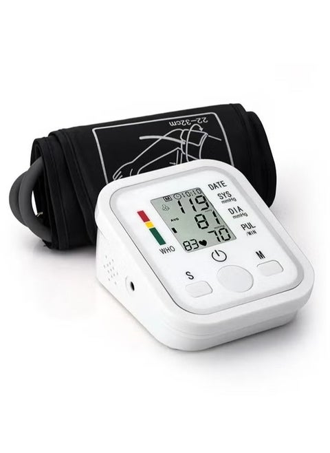 Blood Pressure Monitor with LCD Digital Display – Accurate & Easy-to-Use Home BP Cuff, Large Screen for Clear Readings, Adjustable Arm Cuff, Portable, Ideal for Monitoring Health at Home