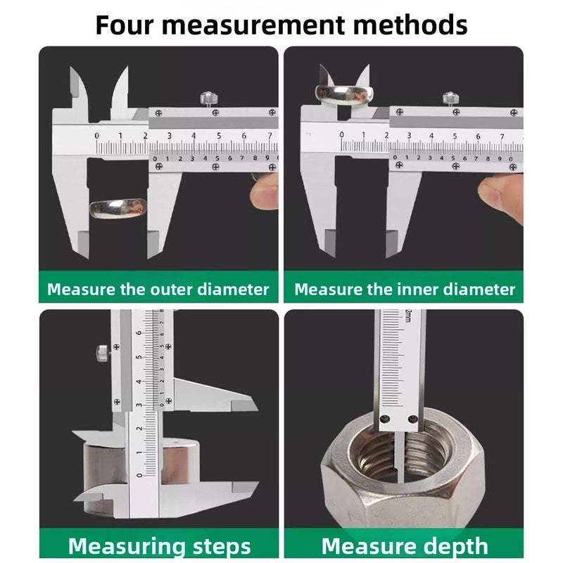T1 Calipers Ultra High Precision Vernier Caliper 0 To 145mm Manual Micrometer Smooth Sliding Durable Easy Use For Industry Machinery Jewelry Making No Power Supply Required - Image 5