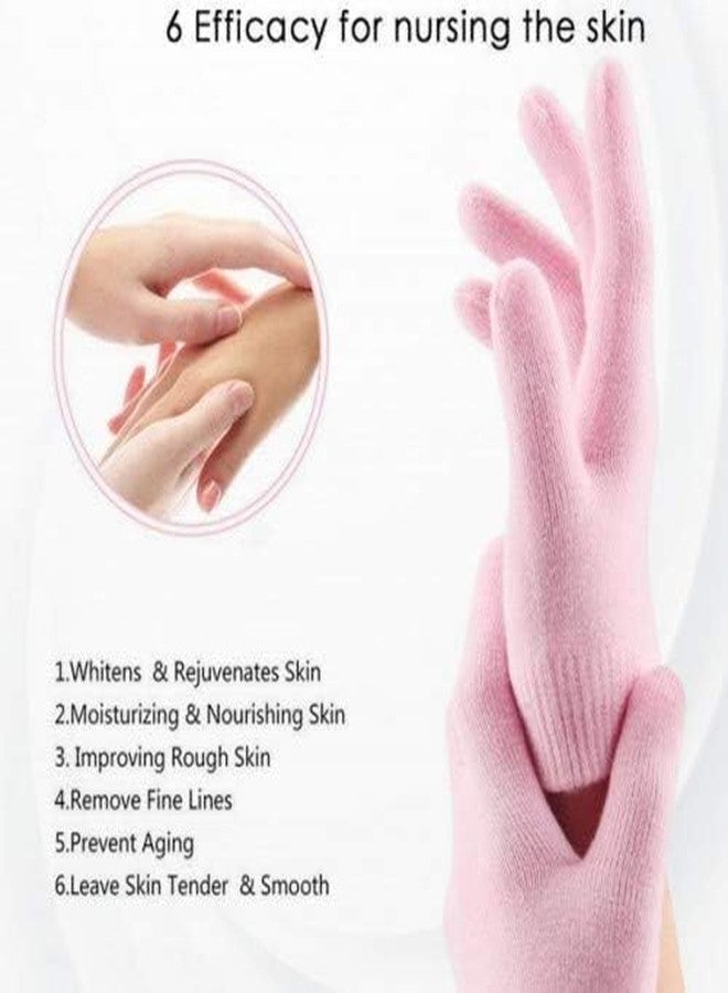 MEXONIC Gel Moisturizing Spa Gloves Soft Cotton With Thermoplastic Gel Repair Heal Cracked Dry Skin,Gel Lining Infused With Essential Oils And Vitamins,Best Gift (Multicolor) - Image 4