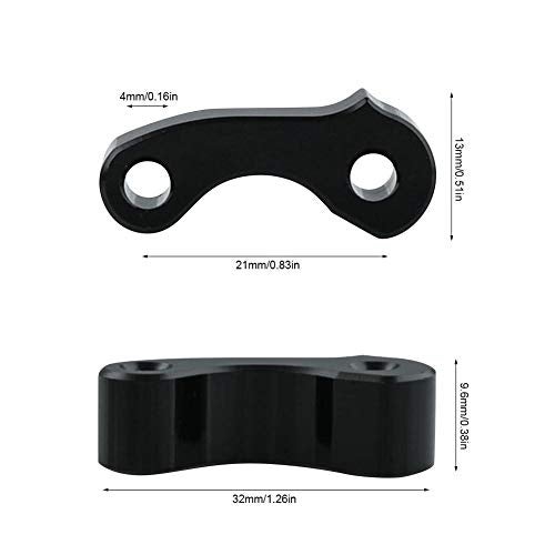 DEF Window Latch Hinge Pivot for First Gen Tacoma Tundra Rear Quarter Window 1995-2004 Tundra 2000-2006 Xtracab 2pcs(Black) - Image 2