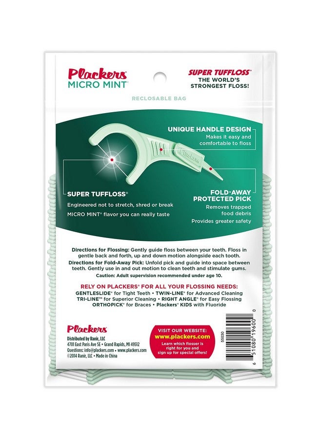بلاكرز خيط تنظيف الأسنان مايكرو مينت، 90 قطعة (عبوة من 6 قطع) - Image 2