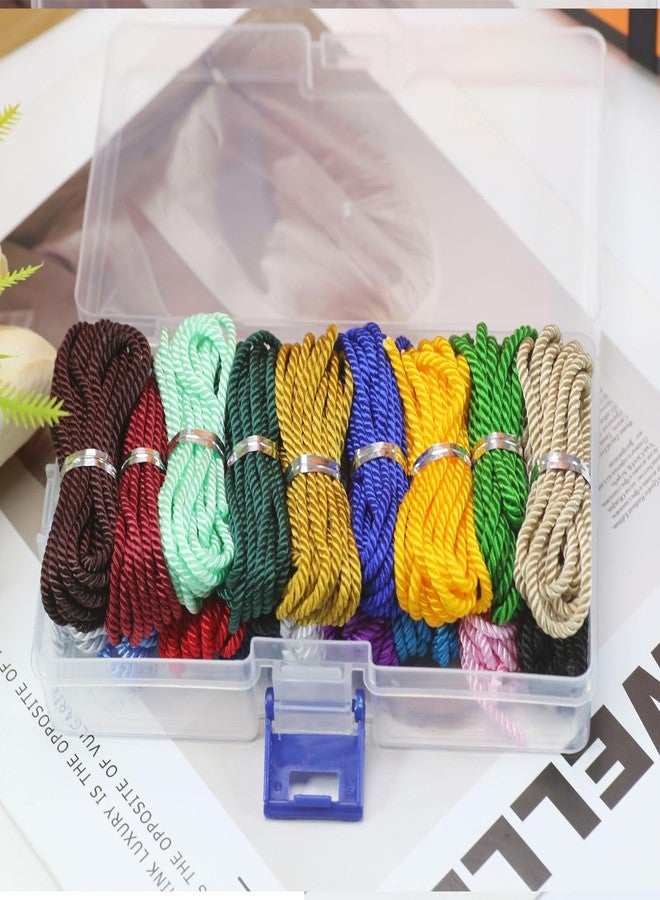 PAMIR TONG 3mm Twisted Nylon Twine Cord for Bracelet Assorted Color 36 Yards Satin 3 Braided Beading Milan Rope Macrame Thread String Knotting Cord for Jewelry Making-DIY Crafts-Necklace-Pendant - Image 3