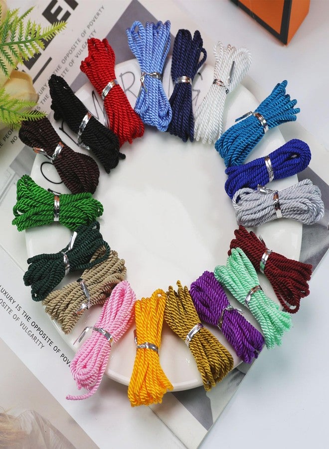 PAMIR TONG 3mm Twisted Nylon Twine Cord for Bracelet Assorted Color 36 Yards Satin 3 Braided Beading Milan Rope Macrame Thread String Knotting Cord for Jewelry Making-DIY Crafts-Necklace-Pendant - Image 2