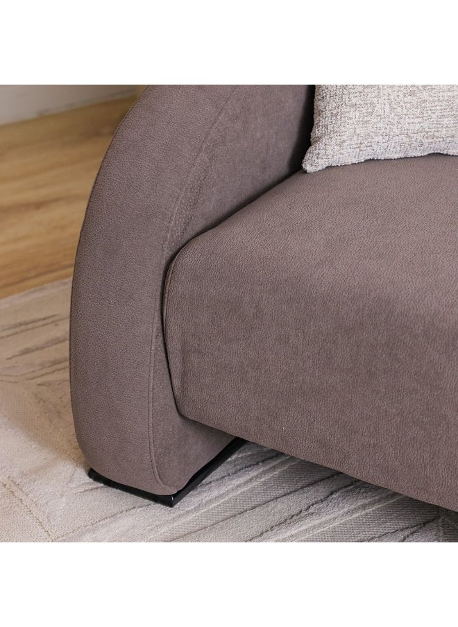 DANUBE HOME NimeraÂ  1 Seater Fabric Sofa Armchair Modern Design Single Seater Accent Chair Comfortable Living Room Furniture - Beige  - Image 4