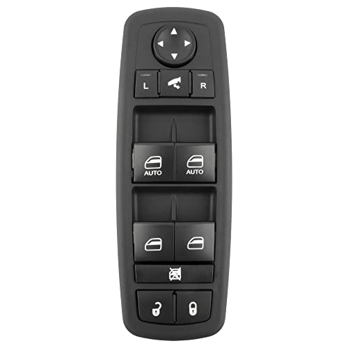 Boxi مفتاح نافذة السائق الرئيسي الجانبي الأيسر من BOXI يناسب جيب جراند شيروكي 2014 2015 2016 2017 2018 مع مرايا قابلة للطي | استبدال OE# 68184803AC 68184803AA 68184803AB - Image 2