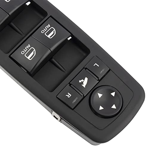 Boxi مفتاح نافذة السائق الرئيسي الجانبي الأيسر من BOXI يناسب جيب جراند شيروكي 2014 2015 2016 2017 2018 مع مرايا قابلة للطي | استبدال OE# 68184803AC 68184803AA 68184803AB - Image 3