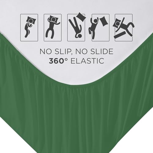Royale Linens Fitted Sheet Twin - Ultra Soft 1800 Brushed Microfiber - Hotel Luxury Bottom Sheets - Wrinkle Free & Fade Resistant - Deep Pocket Fitted Sheet Only (Twin, Hunter Green) - Image 5