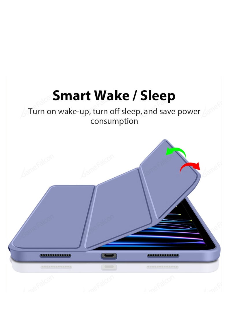 Ultra-thin tri-fold Stand Protective Cover Suitable for Huawei  matepad AIR 12, soft silicone smart flip tablet protective cover, automatic wake-up/sleep - Image 2