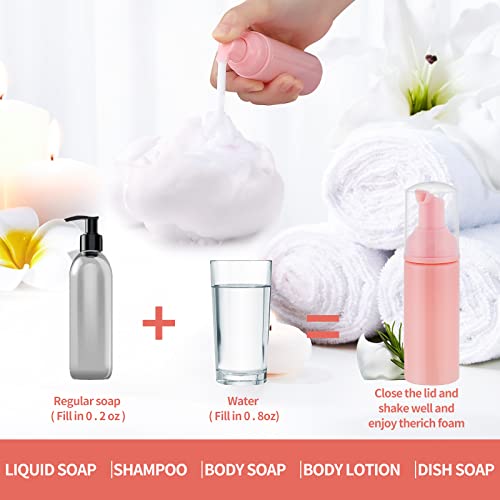GliSun 36 pcs 2oz Empty Foam Soap Dispensers Bottle Lash Cleanser Bottles Refillable Cleaning for Shampoo Lotion Hand Sanitizer Cosmetics Castile BPA-Free - Image 3