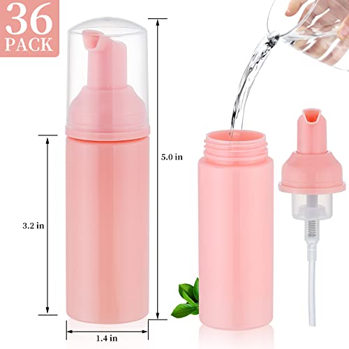 GliSun 36 pcs 2oz Empty Foam Soap Dispensers Bottle Lash Cleanser Bottles Refillable Cleaning for Shampoo Lotion Hand Sanitizer Cosmetics Castile BPA-Free - Image 2