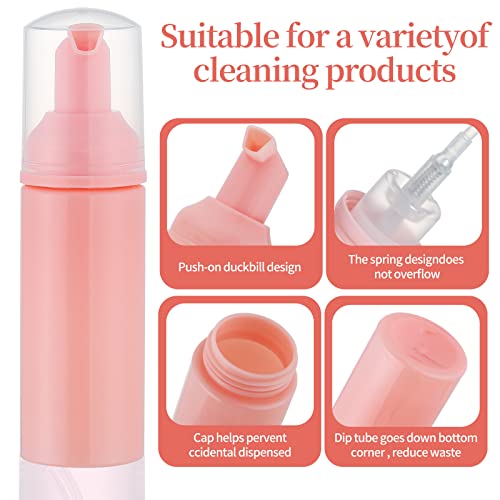 GliSun 36 pcs 2oz Empty Foam Soap Dispensers Bottle Lash Cleanser Bottles Refillable Cleaning for Shampoo Lotion Hand Sanitizer Cosmetics Castile BPA-Free - Image 4