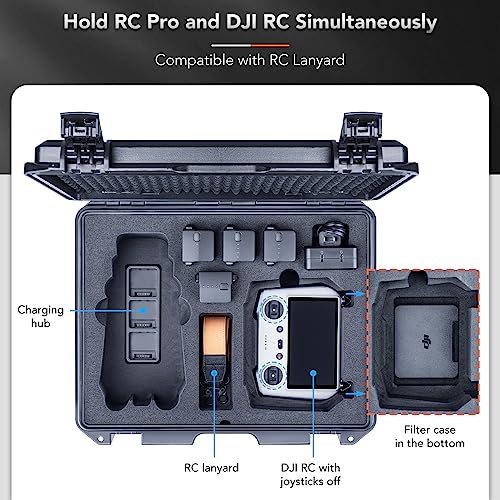 Lykus Titan M350 Waterproof Hard Case for DJI Mavic 3 Pro/Classic, RC Pro and DJI RC Simultaneously, Support RC Lanyard [CASE ONLY] - Image 3
