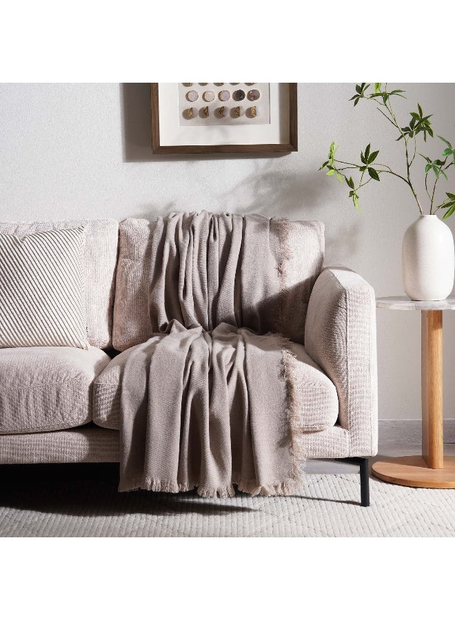 Pan Home Zeina Throw 130X170cm - Beige - Image 2