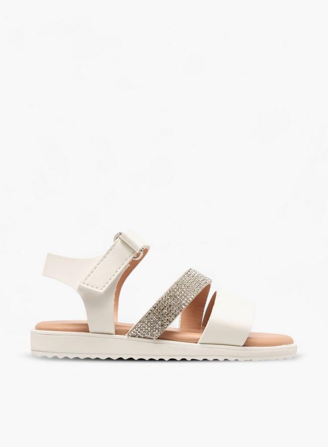 Flora Bella By Shoexpress Girls Solid Sandals With Hook And Loop Closure - Image 1