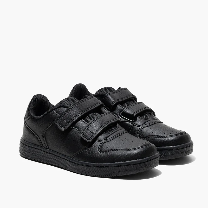 AMICA Amica Kids School Shoes  Lightweight, breathable vegan leather sneakers with anti-slip rubber outsole, memory foam insoles, and double Velcro closure for boys, girls, and school wear.