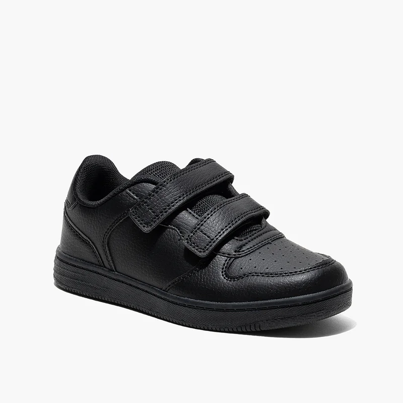 AMICA Amica Kids School Shoes  Lightweight, breathable vegan leather sneakers with anti-slip rubber outsole, memory foam insoles, and double Velcro closure for boys, girls, and school wear.
