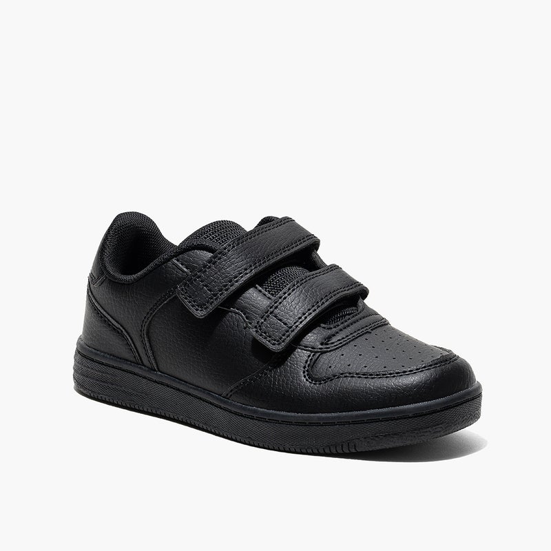 Amica Kids School Shoes  Lightweight, breathable vegan leather sneakers with anti-slip rubber outsole, memory foam insoles, and double Velcro closure for boys, girls, and school wear. - Image 2