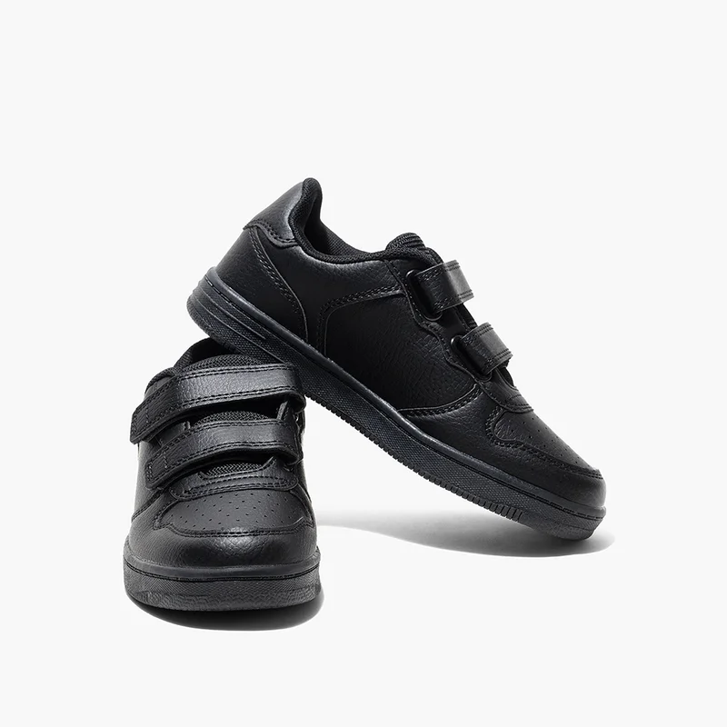 AMICA Amica Kids School Shoes  Lightweight, breathable vegan leather sneakers with anti-slip rubber outsole, memory foam insoles, and double Velcro closure for boys, girls, and school wear.