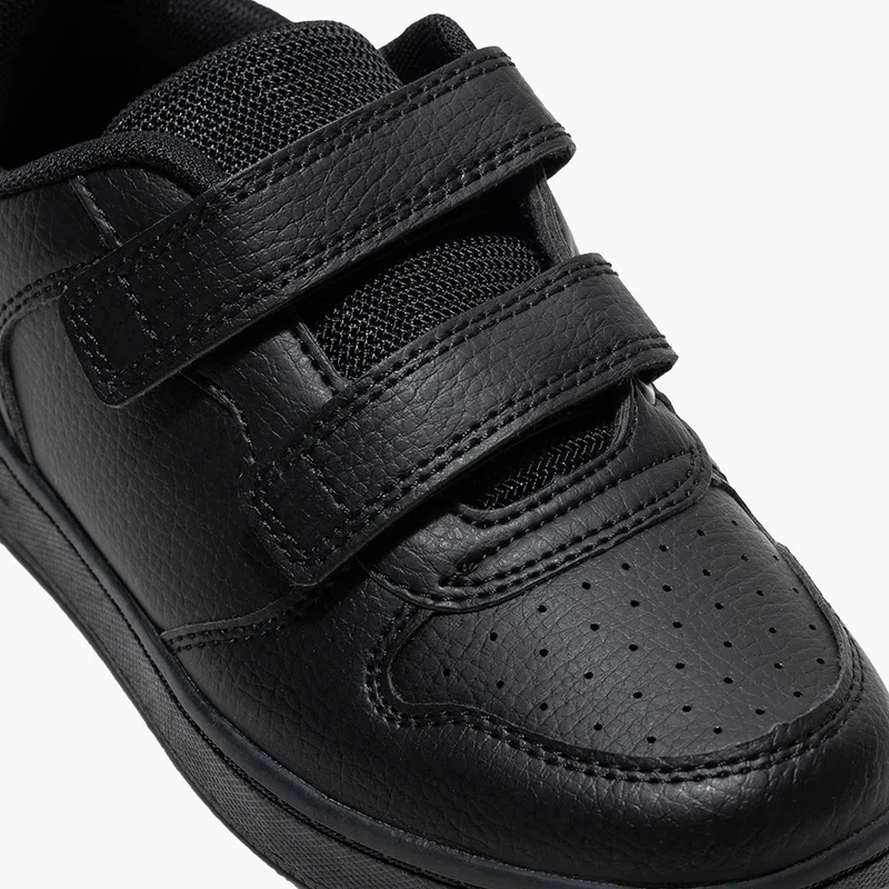 AMICA Amica Kids School Shoes  Lightweight, breathable vegan leather sneakers with anti-slip rubber outsole, memory foam insoles, and double Velcro closure for boys, girls, and school wear.