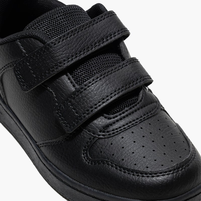 Amica Kids School Shoes  Lightweight, breathable vegan leather sneakers with anti-slip rubber outsole, memory foam insoles, and double Velcro closure for boys, girls, and school wear. - Image 4