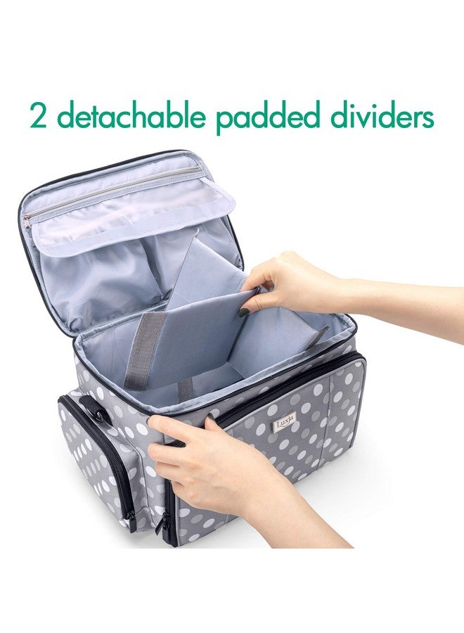 LUXJA Carrying Case Compatible With Cricut Joy And Easy Press Mini Carrying Bag With Supplies Storage Sections Polka Dots - Image 4