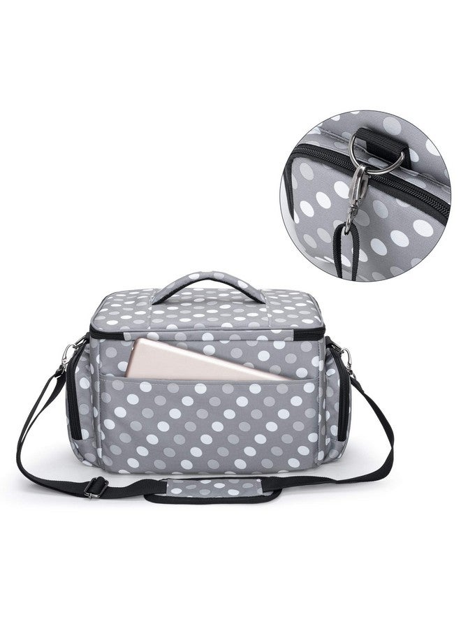 LUXJA Carrying Case Compatible With Cricut Joy And Easy Press Mini Carrying Bag With Supplies Storage Sections Polka Dots - Image 5