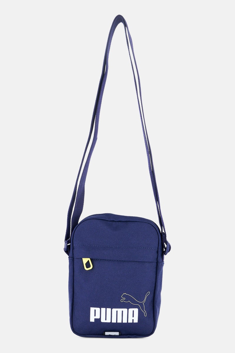 PUMA Men Brand Logo Crossbody Bag, Navy - Image 1