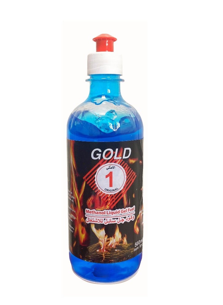 GOLD ONE - Methanol Liquid Gel Fire Starter Fuel Barbecue Charcoal lighter 500ml - Image 1