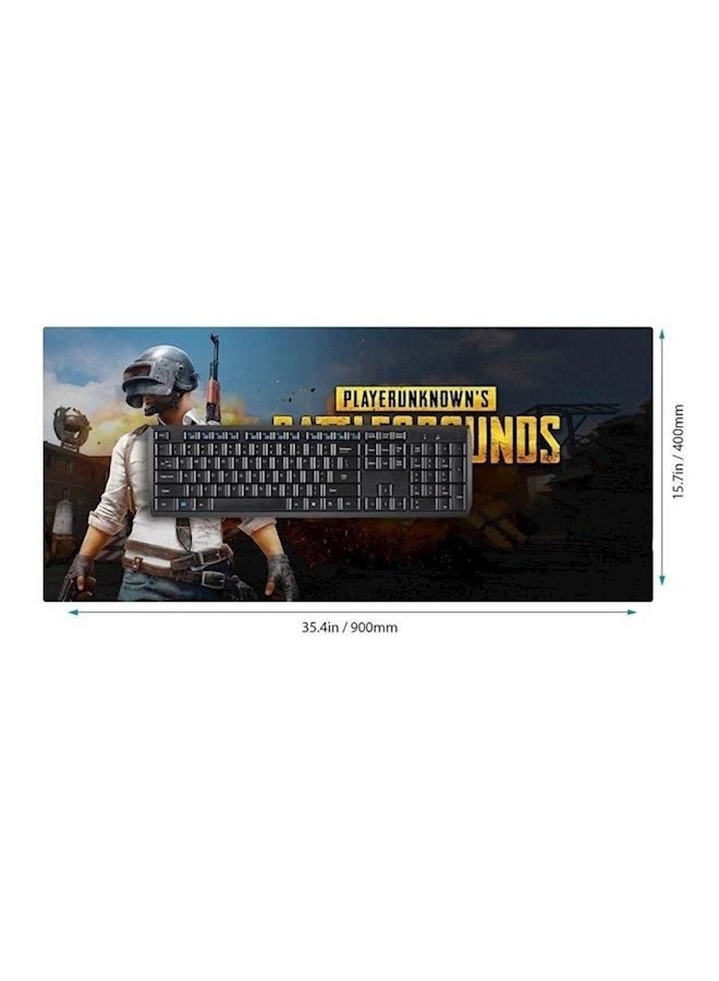 NIBEMINENT PUBG Printed Mouse Pad Black/Yellow/White  - Image 2