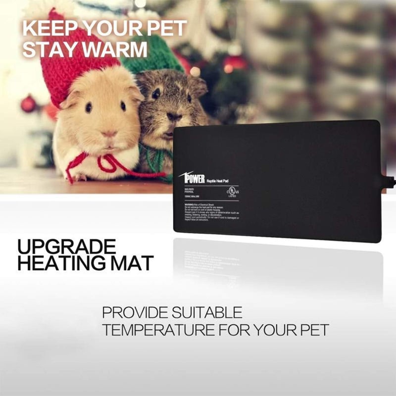 iPower 6 by 8Inch 8 Watt Reptile Heat Pad Under Tank Terrarium Warmer Heat Mat for Small Animals - Image 3