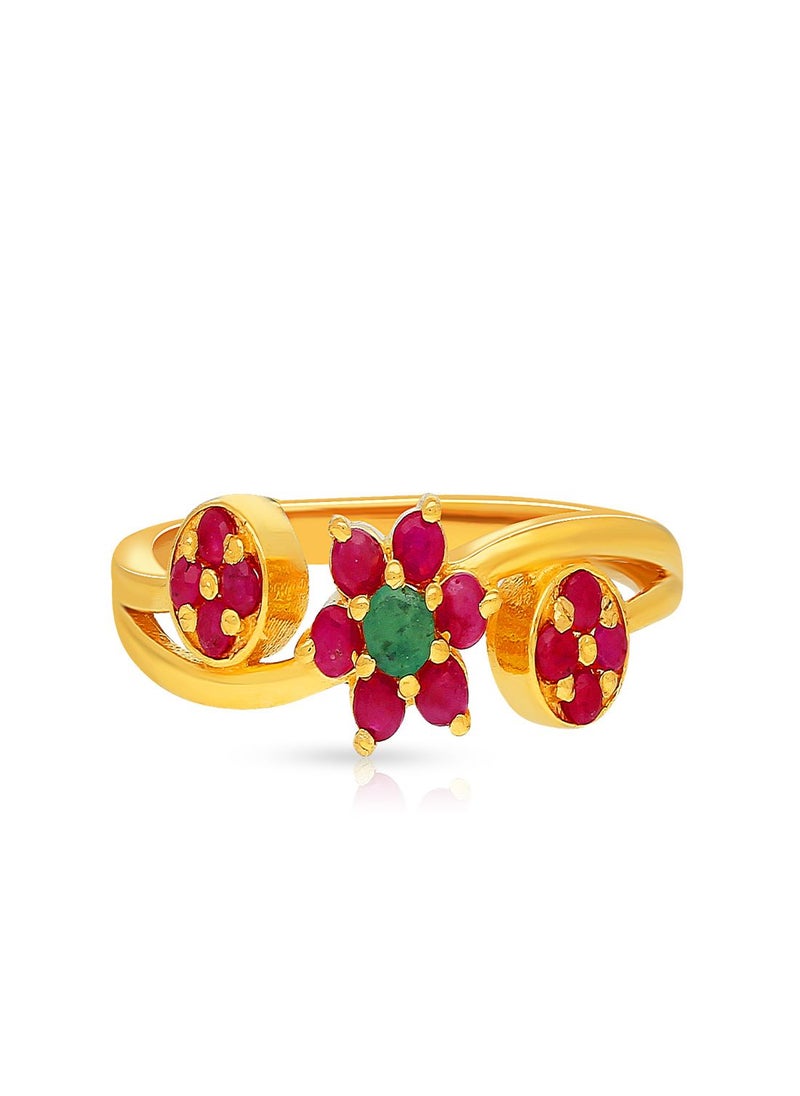 Malabar Gold and Diamonds 22 Carat 916 Purity Precia Gemstone Ring PRGGEN763RN1 for Women  - Image 2