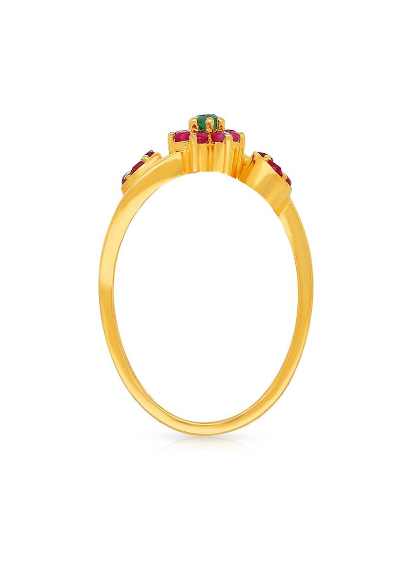 Malabar Gold and Diamonds 22 Carat 916 Purity Precia Gemstone Ring PRGGEN763RN1 for Women  - Image 3