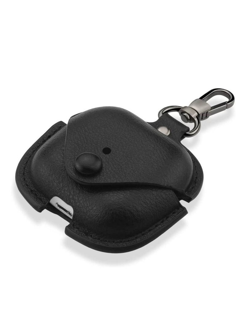 GENNEXT AirPods 3rd Generation Case (2021), Leather Protective Case Skin Cover with Keychain and Lock for Apple Airpods 3 Case Women Men Black - Image 3